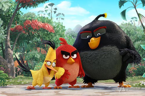 Кадр из анимационной комедии Angry Birds в кино