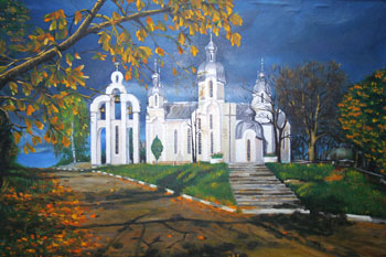 «Храм подо Львовом» — работа художника Черкасова 