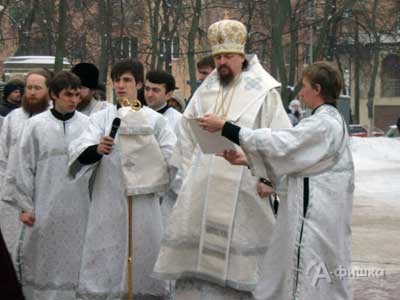 Рождественский молебен на Соборной площади Белгорода
