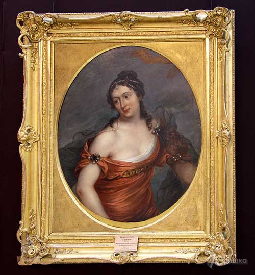 Неизвестный художник (XVIII век) «Портрет молодой женщины в красном платье»