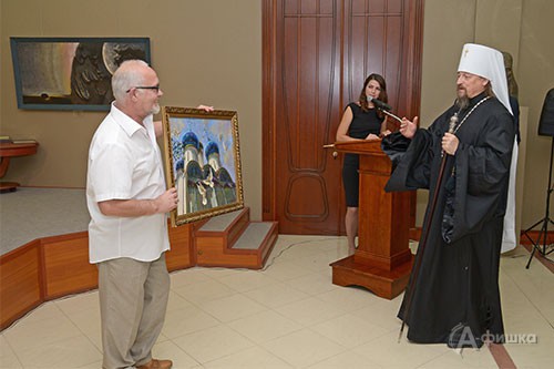 Премию за третье место получил Станислав Фёдорович Дымов из Белгорода за картину «Белгородская голгофа»