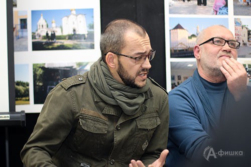 Родион Кузнецов и Станислав Дымов на обсуждении белгородского стрит-арта