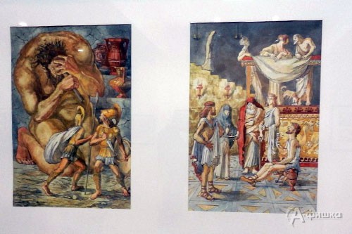 Фрагмент экспозиции выставки «Мастера/студенты» в Пушкинской библиотеке-музее